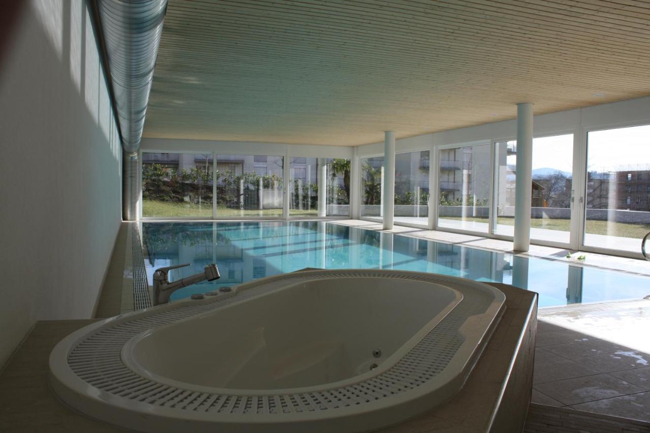 Indoor Swimming Pool, Sauna, Fitness, Private Gardens, Spacious Modern Apartment Lugano Buitenkant foto